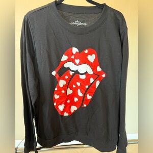 The Rolling Stones Black Tee with Red Graphic